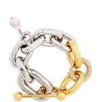 Bracciale con pendente in argento Rabanne - donna 
