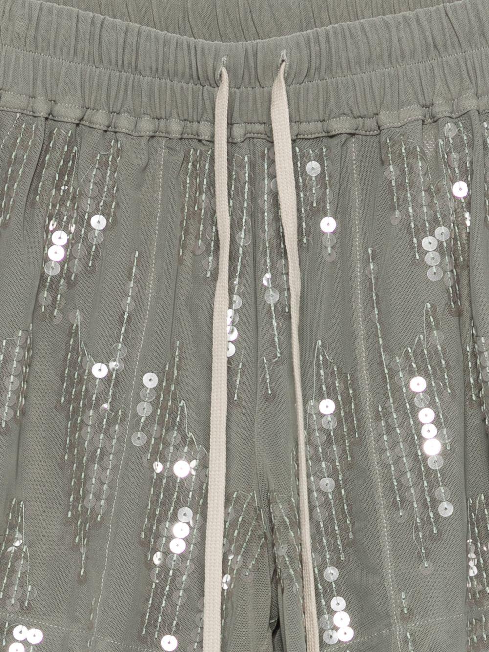 Pantaloncini con paillettes in verde Rick owens lilies - donna 