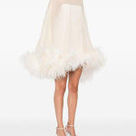 Abito mini con puume vegas in bianco Taller marmo - donna 