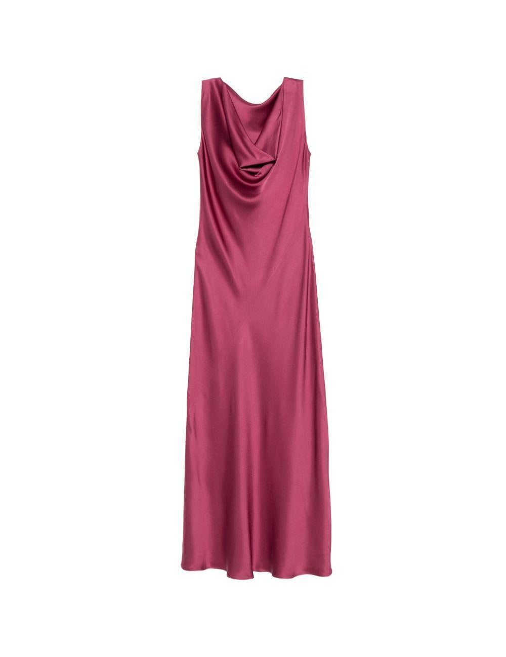 Abito lungo con scollo a cascata Mara in viola Antonelli - donna 