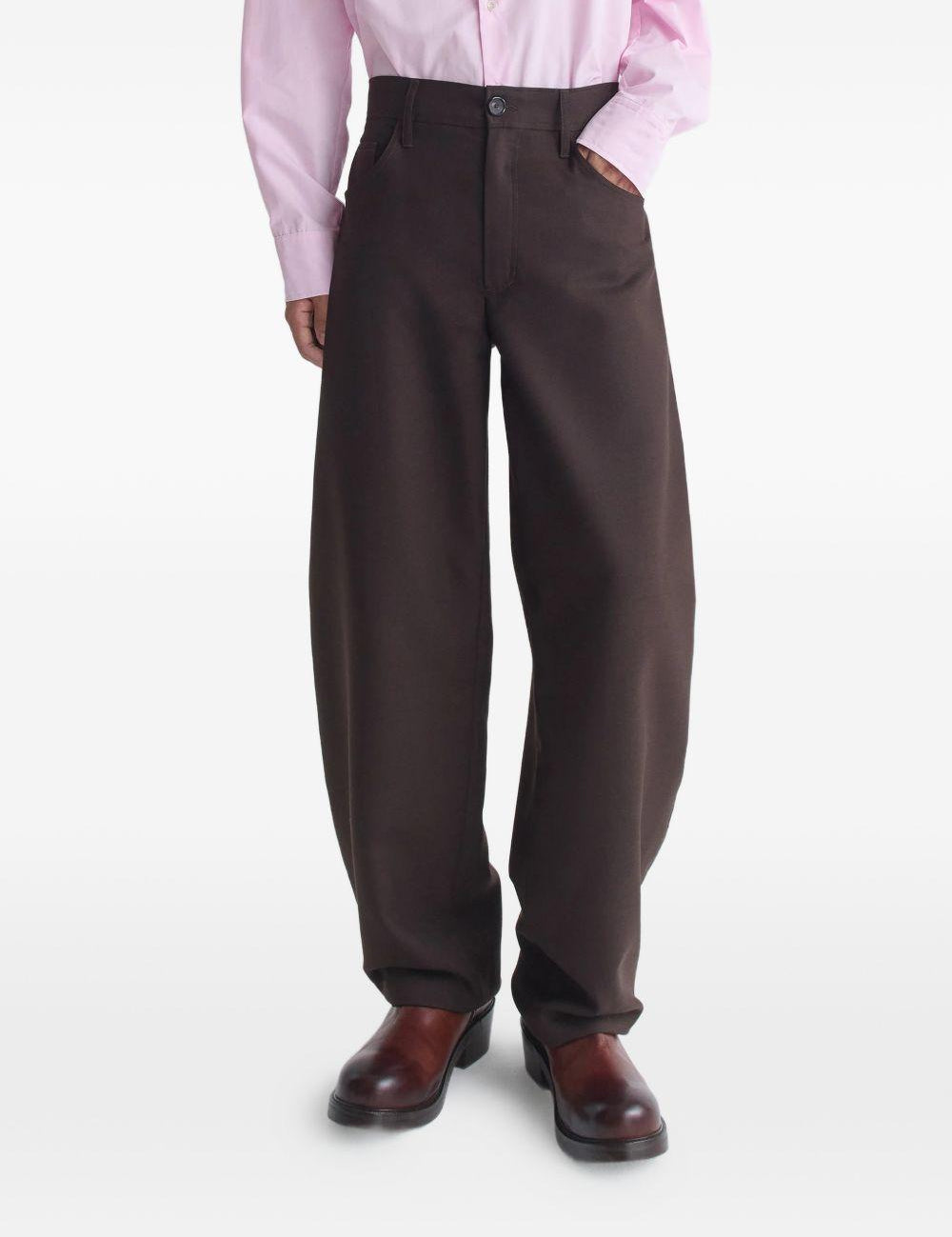 Pantaloni Gino con applicazione in marrone Sefr - uomo 