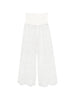 Pantaloni a gamba larga in pizzo in bianco Maurizio - donna