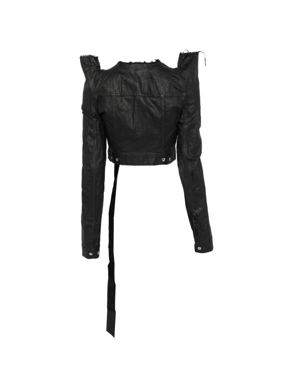 Giacca con frange crop in nero Rick owens drkshdw - donna 
