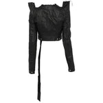Giacca con frange crop in nero Rick owens drkshdw - donna 