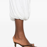 Gonna midi arricciata in bianco Norma kamali - donna 