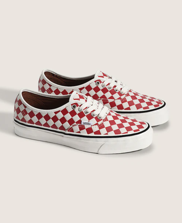 Sneakers authentic 44 diamond check in bianco e rosso Vans - unisex 