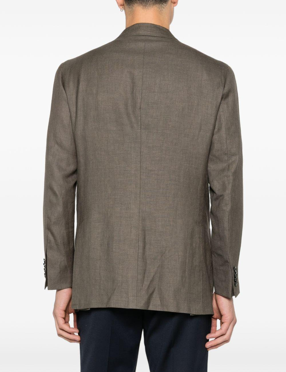 Blazer doppiopetto in verde Kiton - uomo 