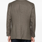 Blazer doppiopetto in verde Kiton - uomo 