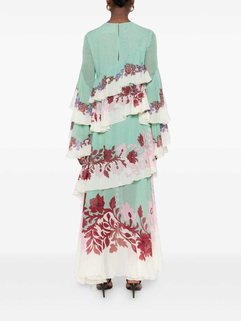 Abito a fiori con ruches multicolor La Double J - donna 