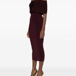Abito con spalle scoperte in borgogna Roland Mouret - donna 