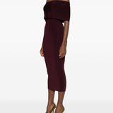Abito con spalle scoperte in borgogna Roland Mouret - donna 