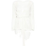Cardigan a portafoglio Gelo in cotone in bianco Maxmara - donna 