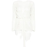 Cardigan a portafoglio Gelo in cotone in bianco Maxmara - donna 
