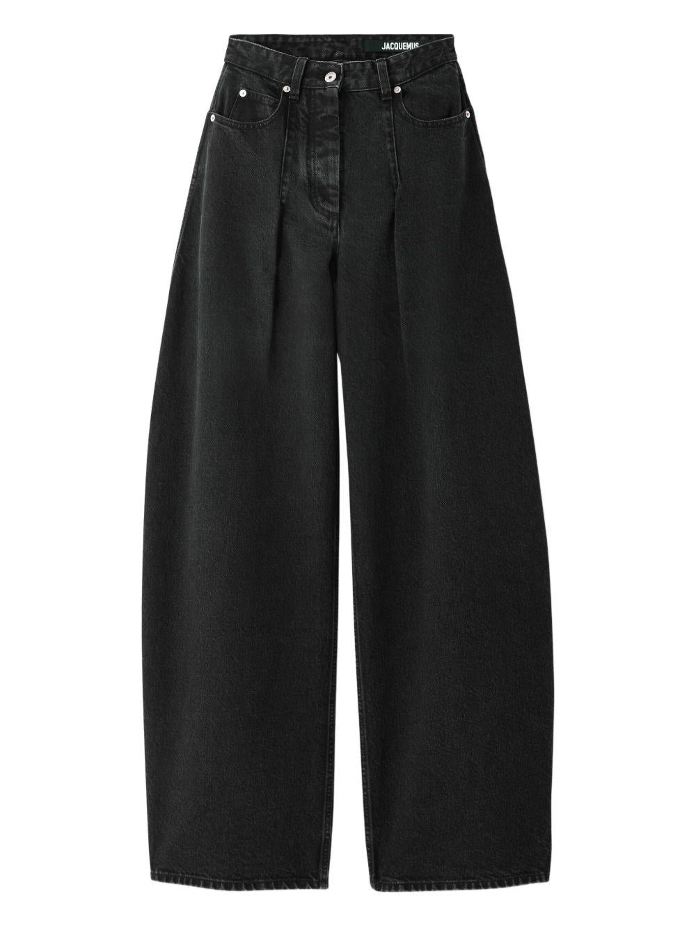 Jeans le de-nimes ovalo  in nero Jacquemus - donna 