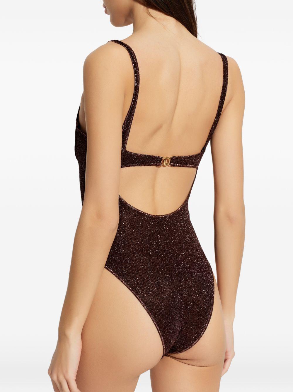 Costume da bagno con scollo quadrato in marrone Oséree - donna 