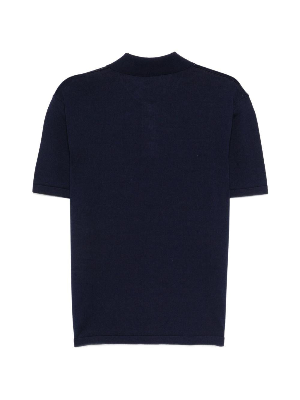 Polo con tasca sul petto in blu A.P.C. - uomo 