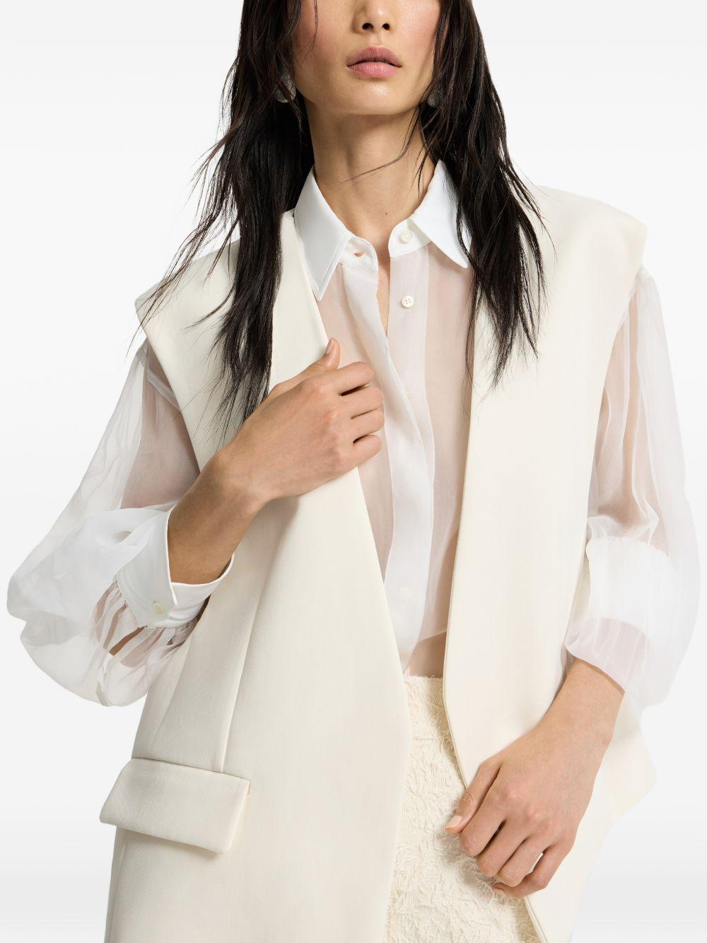 Gilet senza tasche in bianco Brunello cucinelli - donna 