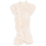 Top in seta Chuchu plissettato in rosa cipria Dries van noten - donna 