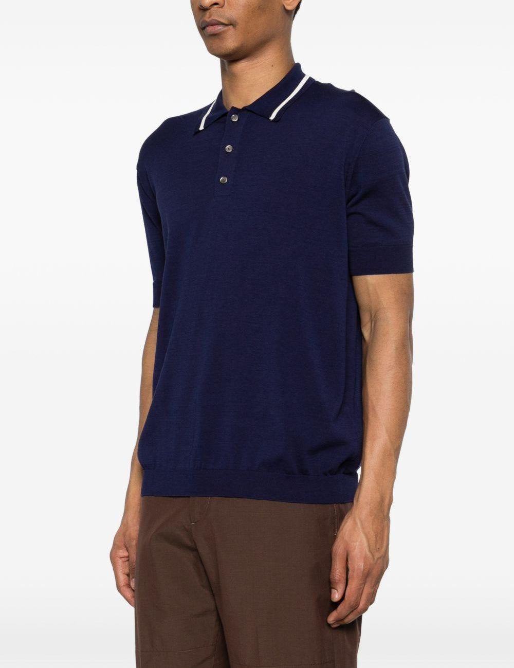 Polo a maniche corte in blu Grayed - uomo 
