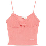 Canotta in maglia con dettaglio a fiocco in rosa Shushu/tong - donna 