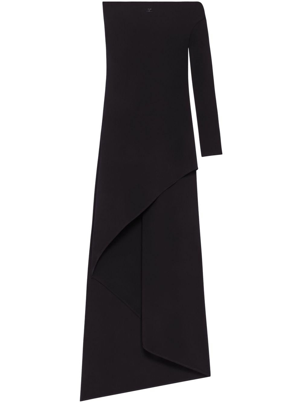 Abito midi Infinity in nero Courrèges - donna 