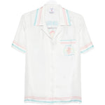 Camicia con stampasul retro in bianco Casablanca - donna 