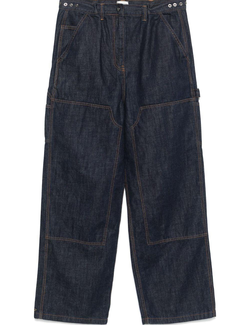 Jeans a gamba larga in blu Magda butrym - donna 