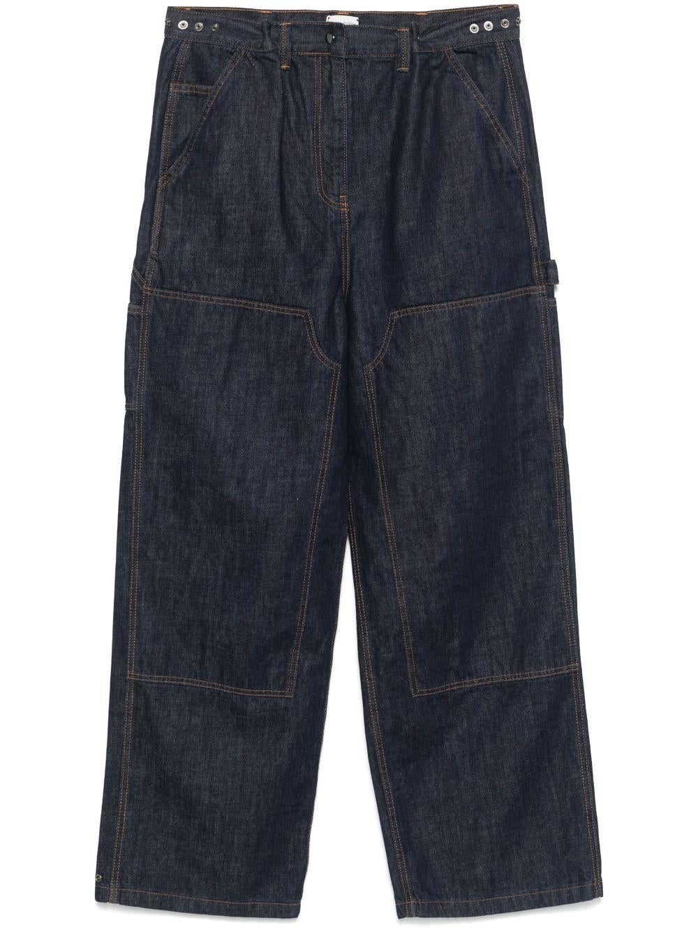 Jeans a gamba larga in blu Magda butrym - donna 