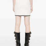 Minigonna con fiocco jacquard in bianco Self-portrait - donna 