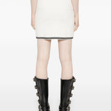 Minigonna con fiocco jacquard in bianco Self-portrait - donna 