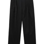 Pantaloni gessati con pieghe in nero Comme des garcons homme - uomo 