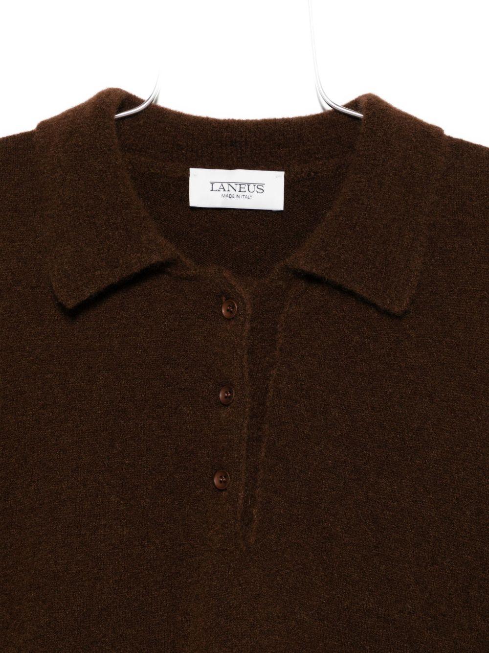 Polo con bottoni in marrone Laneus - donna 
