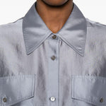 Camicia con design satinato in grigio R2w - donna 