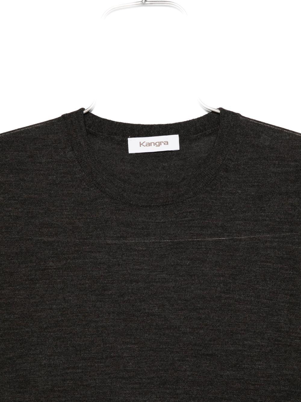 T-shirt girocollo in grigio Kangra - uomo 