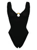 Costume intero Celine in nero Hunza G - donna