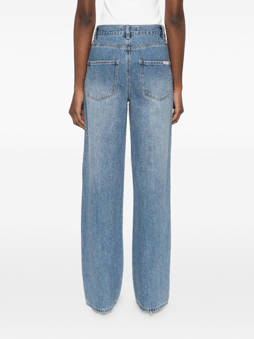 Jeans con cristalli in blu Self-portrait - donna 