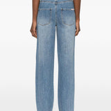 Jeans con cristalli in blu Self-portrait - donna 