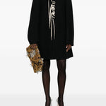 Cappotto in misto lana con lacci in nero Dries van noten - donna 