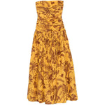 abito lungo senza spalline in giallo ALEMAIS - donna 