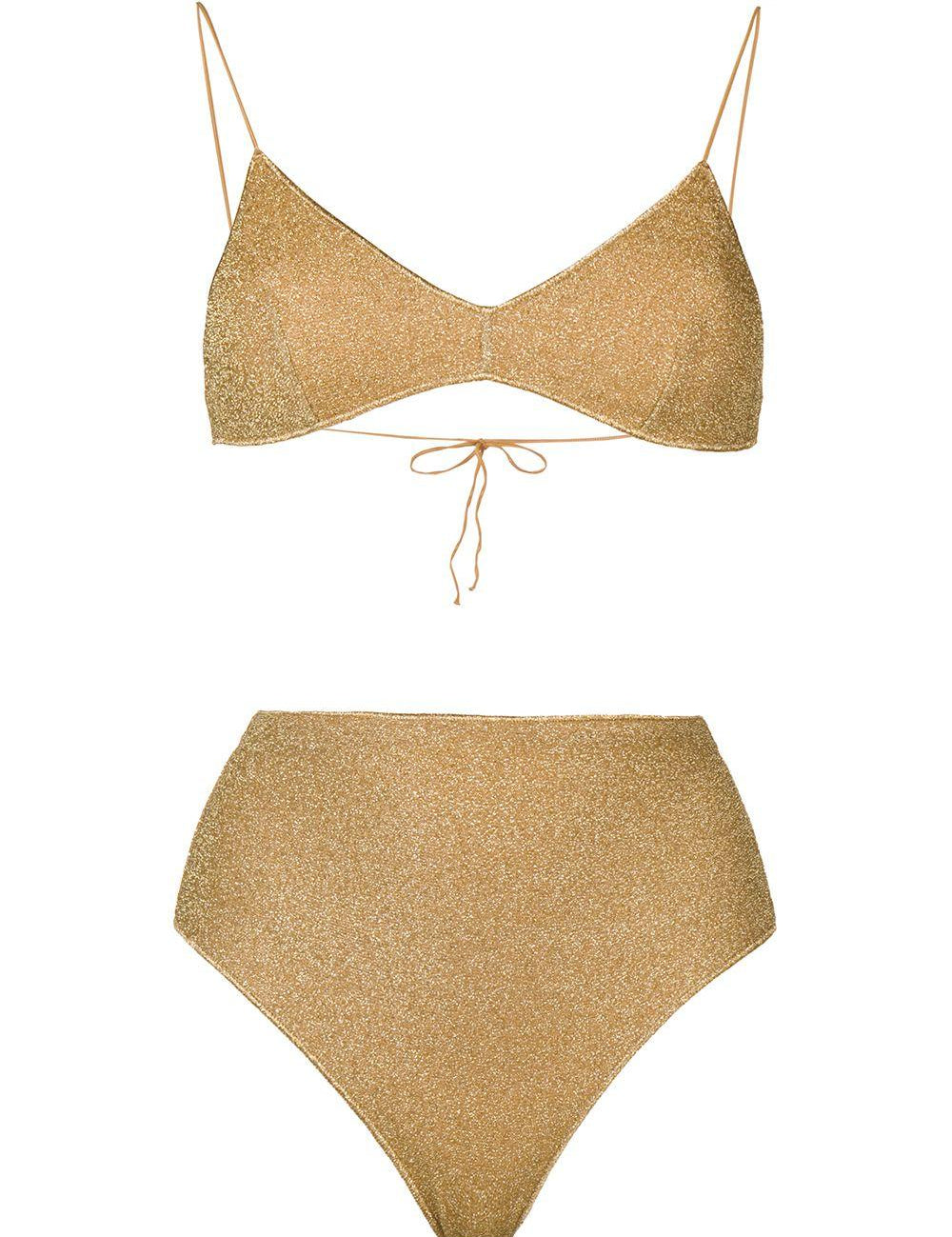 Bikini due pezzi Lumière in oro Oséree - donna 
