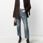 Jeans a vita alta in blu R13 - donna 