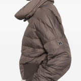 Giacca crop trapuntata in marrone Rick Owens x Moncler - unisex<BR/> 