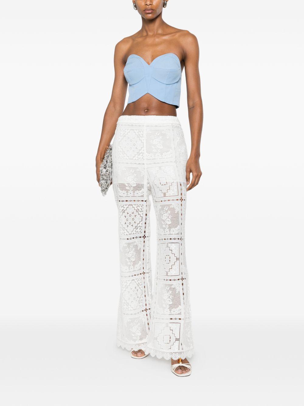 Top bralette in azzurro rabanne - donna 