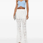 Top bralette in azzurro rabanne - donna 
