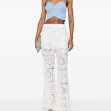 Top bralette in azzurro rabanne - donna 