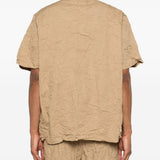 T-shirt con taschino in beige Gongdid design - uomo 