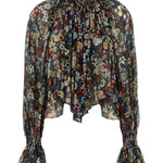 Blusa a fiori in nero Khaite - donna 