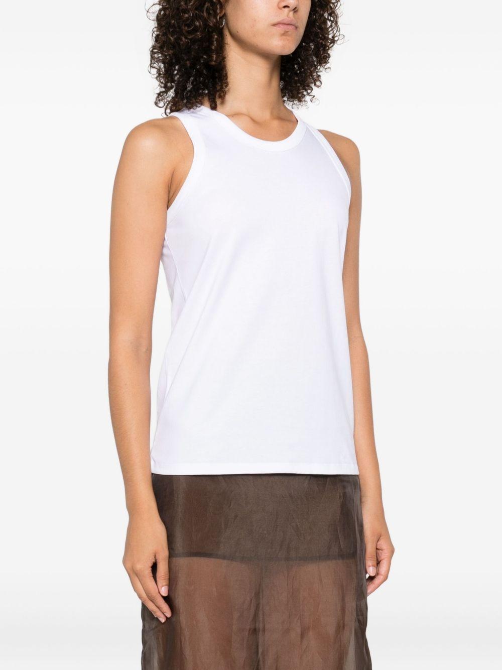 Canotta in cotone in bianco Loulou de saison - donna 