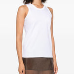 Canotta in cotone in bianco Loulou de saison - donna 