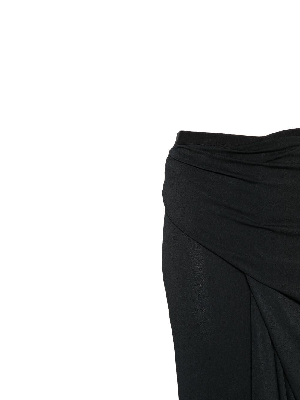 Gonna asimmetrica drappeggiata in nero Rick owens lilies - donna 